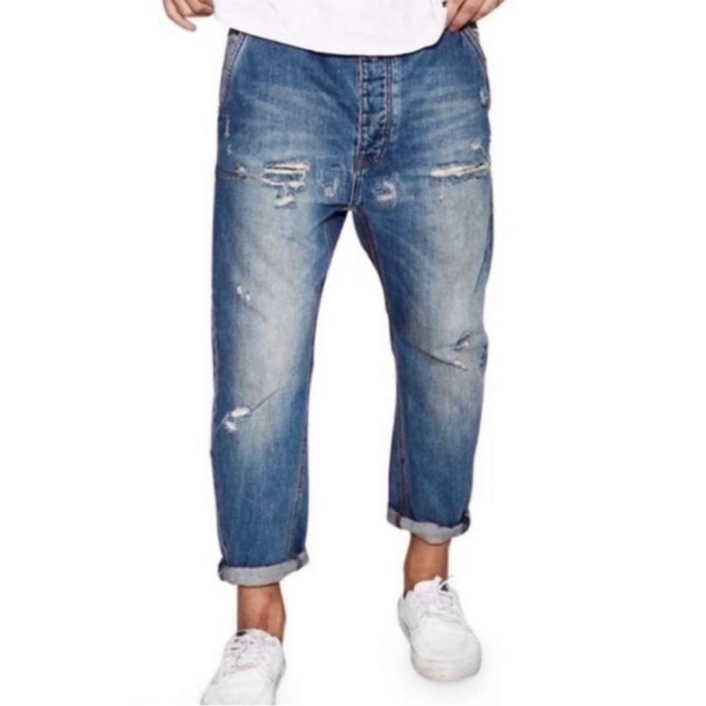NEW! ONE TEASPOON MAN X Mr Browns Relaxed Low Slung Jeans Size 30